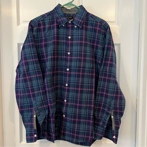 J. Crew Factory Tartan Plaid Long-Sleeve Button-Down Shirt